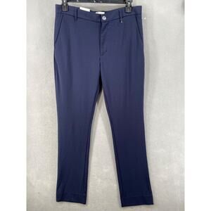 New Construct‎ Pants Mens Sz 33x32 Blue Knit Stretch Straight Leg Pockets